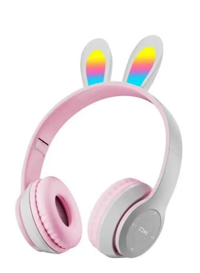 Wireless Headset B-12 Rabbit – Pink & Grey