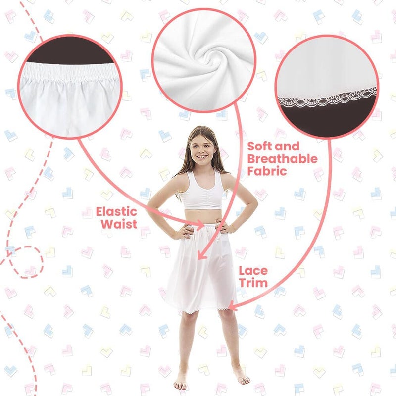 Rosette ロゼット Girls Half Slip - Cling Free - Nylon Material - Image 4