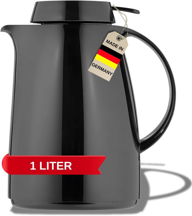 Helios servitherm vacuum jug black 1 litre - Image 1