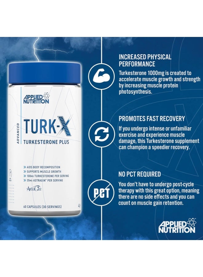 Applied Nutrition Turk-X Turkesterone Plus For Muscle Growth, Body Recomposition & Recovery – 60 Vegan Capsules