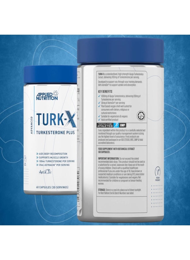 Applied Nutrition Turk-X Turkesterone Plus For Muscle Growth, Body Recomposition & Recovery – 60 Vegan Capsules