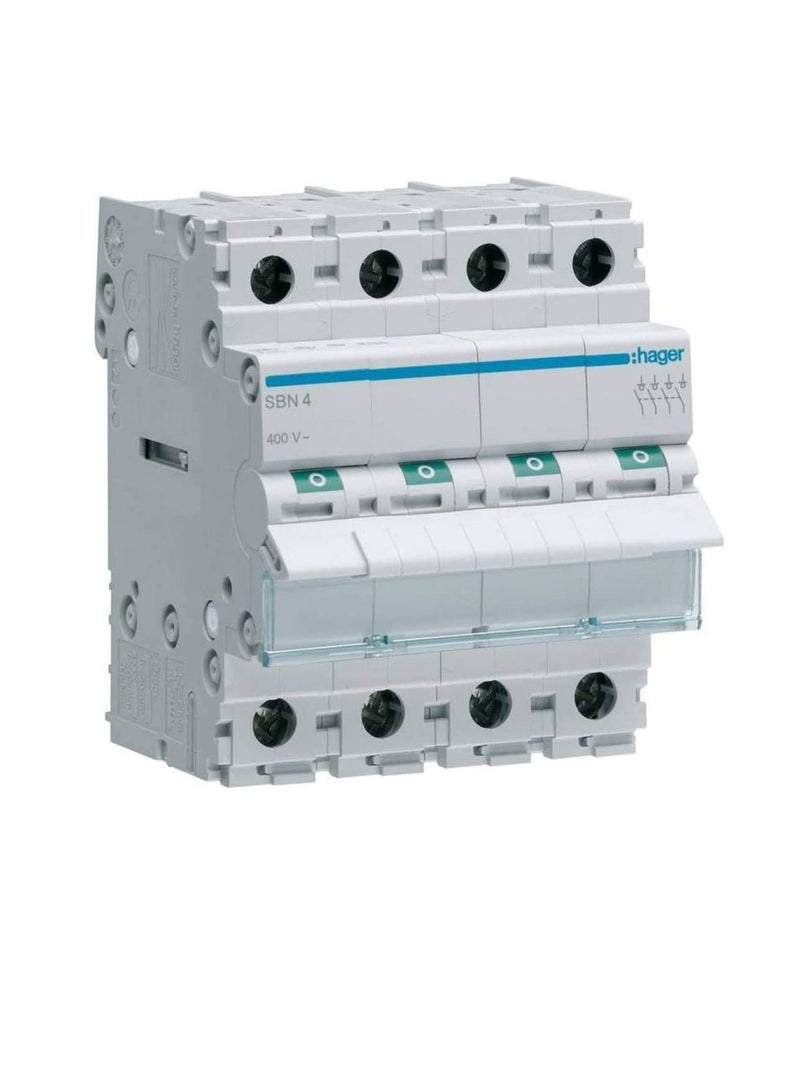 Hager HAGER FOUR POLE 63A ISOLATOR 4POLE SBN464N *ONEKONEKT*  - Image 3
