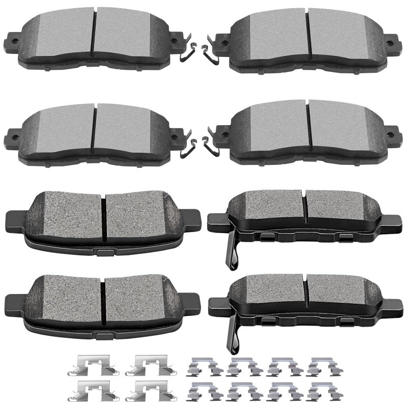 SCITOO D1650 D905 Front SemiMetal Rear Ceramic Brake Pads Sets Fit For Nissan Altima 2013 2014 2015 2016 2017 2018 2019 2020 2021 2022 2023