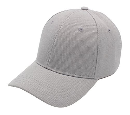 Top Level Baseball Cap Hat Men Women - Classic Adjustable Plain Blank, LGY Light Grey - Image 1