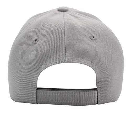 Top Level Baseball Cap Hat Men Women - Classic Adjustable Plain Blank, LGY Light Grey - Image 3