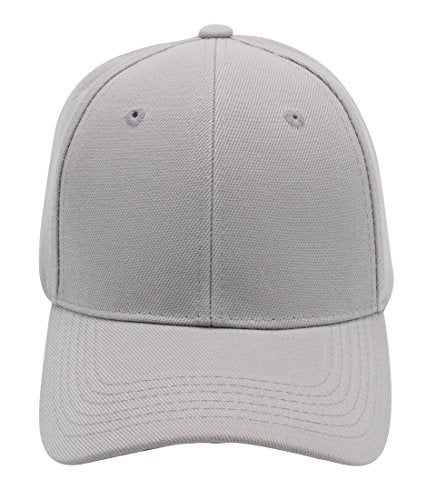 Top Level Baseball Cap Hat Men Women - Classic Adjustable Plain Blank, LGY Light Grey - Image 2