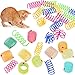 Sumind 30 Pieces Cat Springs Spiral Kitten Springs Interactive Cat Toys Pet Plastic Coil Spiral for Kitten Bouncing Play Training 2 Styles - Image 3