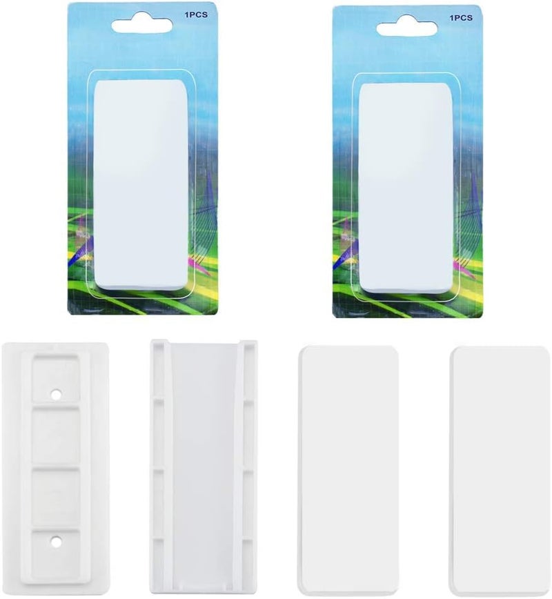 Dhvsam Power Strip Holder Fixator, No Hole Plug-in Wall Socket Sticker Fixer, Loading 10 Kg Maximum, for Desk, Wall, WiFi Router, Remote Control, Paper Towel Box (White 2 Pcs) - Image 1