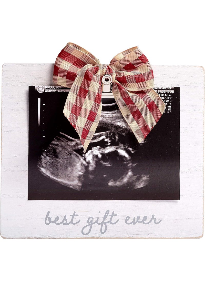 pearhead Pearhead Holiday Sonogram Picture Frame Rustic Christmas Home Dcor Baby Announcement Frame Nursery Gift for Expecting Moms Christmas Ideas for New Moms  - Image 1