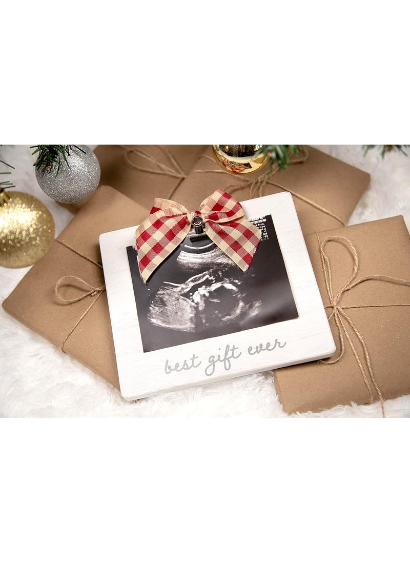 pearhead Pearhead Holiday Sonogram Picture Frame Rustic Christmas Home Dcor Baby Announcement Frame Nursery Gift for Expecting Moms Christmas Ideas for New Moms  - Image 4