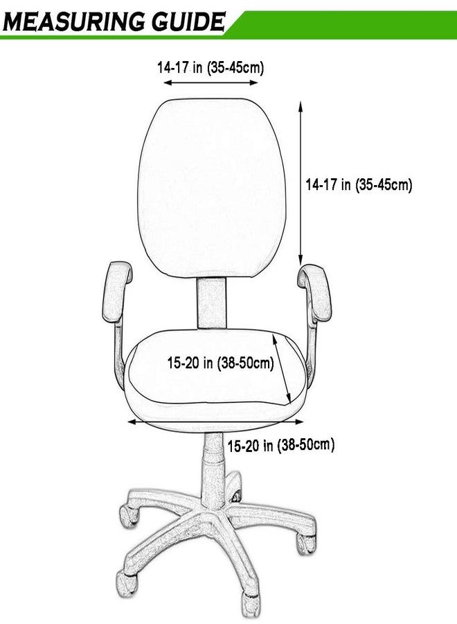 smiry Office Computer Chair Covers, Stretch Jacquard Universal Desk Rotating Chair Slipcovers Protector, Seat Cover + Backrest Cover, Ocean Blue - Image 5