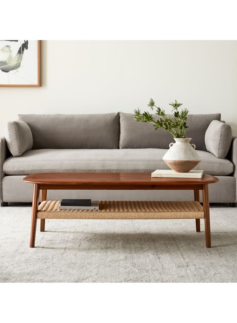 Generic Luxury coffee table for living room with modern design.  Made of metal base and wooden surface.  It is characterized by stability, elegance and suitable size that helps in easy transportation.  - Image 3