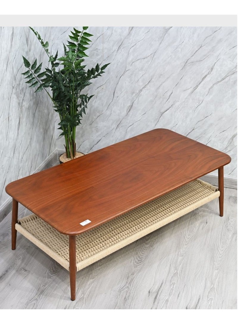 Generic Luxury coffee table for living room with modern design.  Made of metal base and wooden surface.  It is characterized by stability, elegance and suitable size that helps in easy transportation.  - Image 5