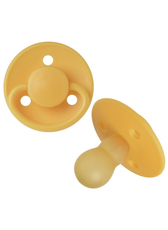 Mininor Round Latex Pacifier 6M+  Sunflower  - Image 1
