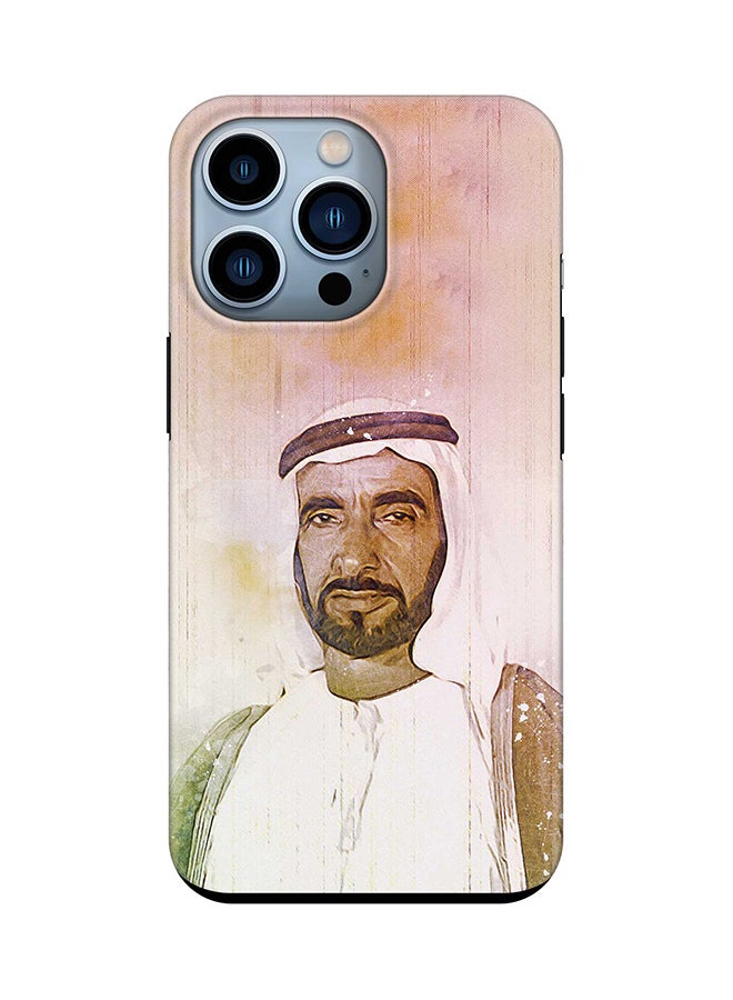 Stylizedd Tough Pro Case for iPhone 15 Pro Dual Layer Hybrid PC TPU Customized Mobile Cover Matte Finish Phone Case - The Wise Sheikh Zayed - Image 1