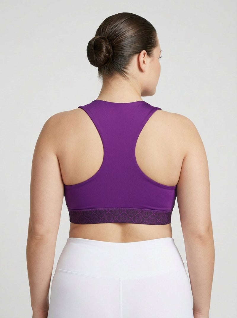 PUMA Women Sportwear Fit Lightly Padded Training Sports Bra, Purple - Image 4