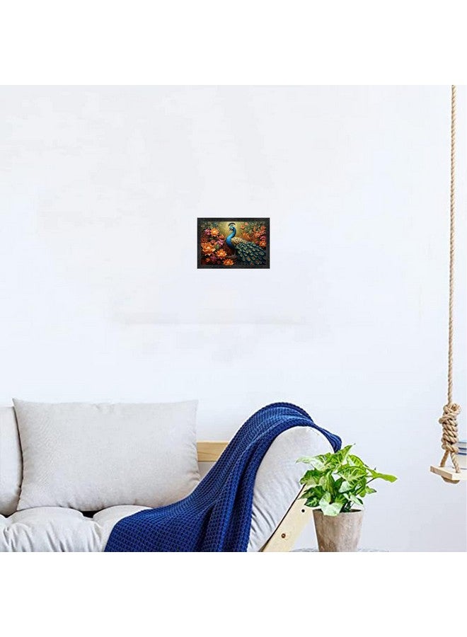 Dharvika Innovations Dharvika Innovations Vastu Peacock Photo Frame, Black, Sparkle Coated Lamination 22548 11 x 14 Inch - Image 5