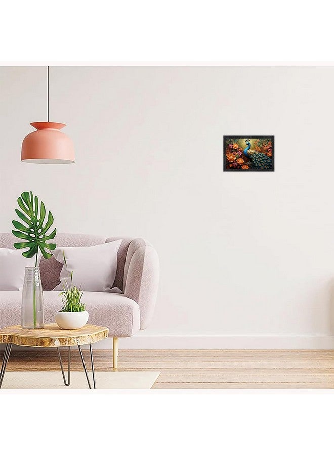 Dharvika Innovations Dharvika Innovations Vastu Peacock Photo Frame, Black, Sparkle Coated Lamination 22548 11 x 14 Inch - Image 4