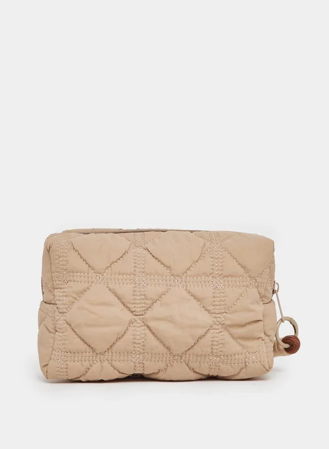 Styli Diamond Stitch Pattern Wash Bag