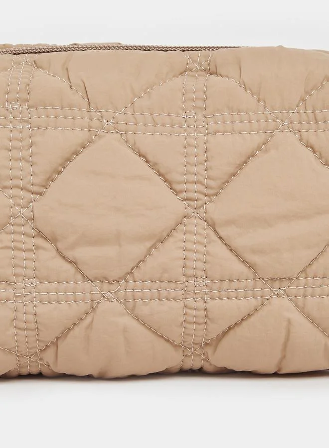 Styli Diamond Stitch Pattern Wash Bag