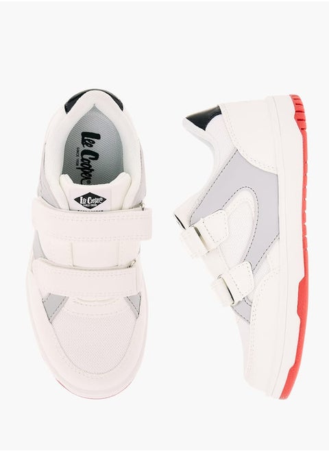 Boys' Colourblock Sneakers with Hook and Loop Closure