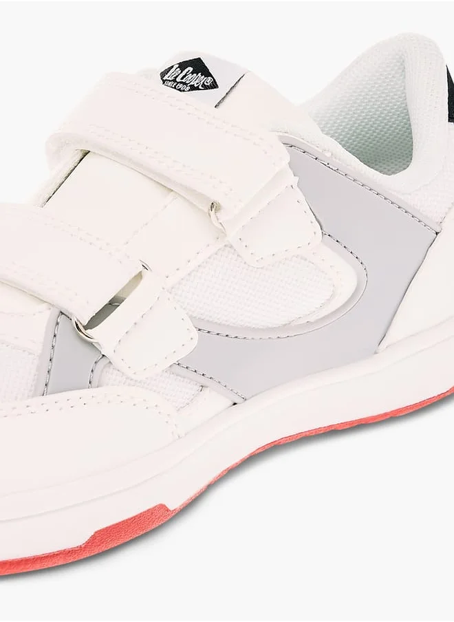لي كوبر Boys' Colourblock Sneakers with Hook and Loop Closure