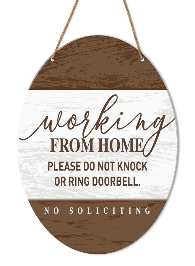 HSNBT Working from Home Sign for Front Door, Please Do Not Knock or Ring Doorbell Hanging Sign for Home Porch Decor No Soliciting Do Not Disturb Sign Wall Decorations - Image 1