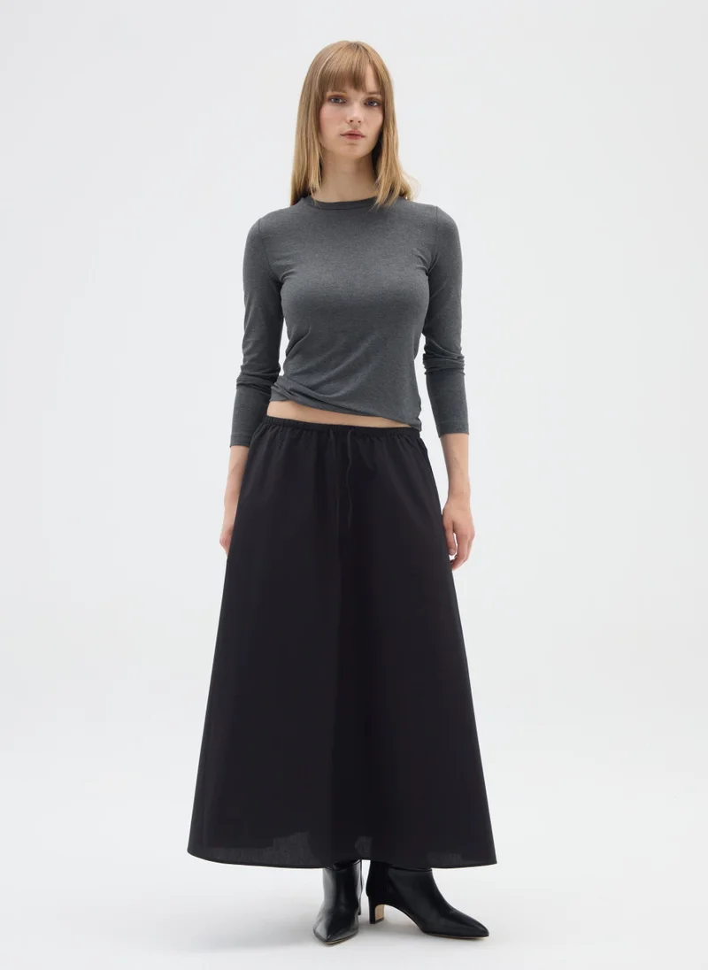 Ovs OVS Grey Long-Sleeve Shirt In Stretch Viscose