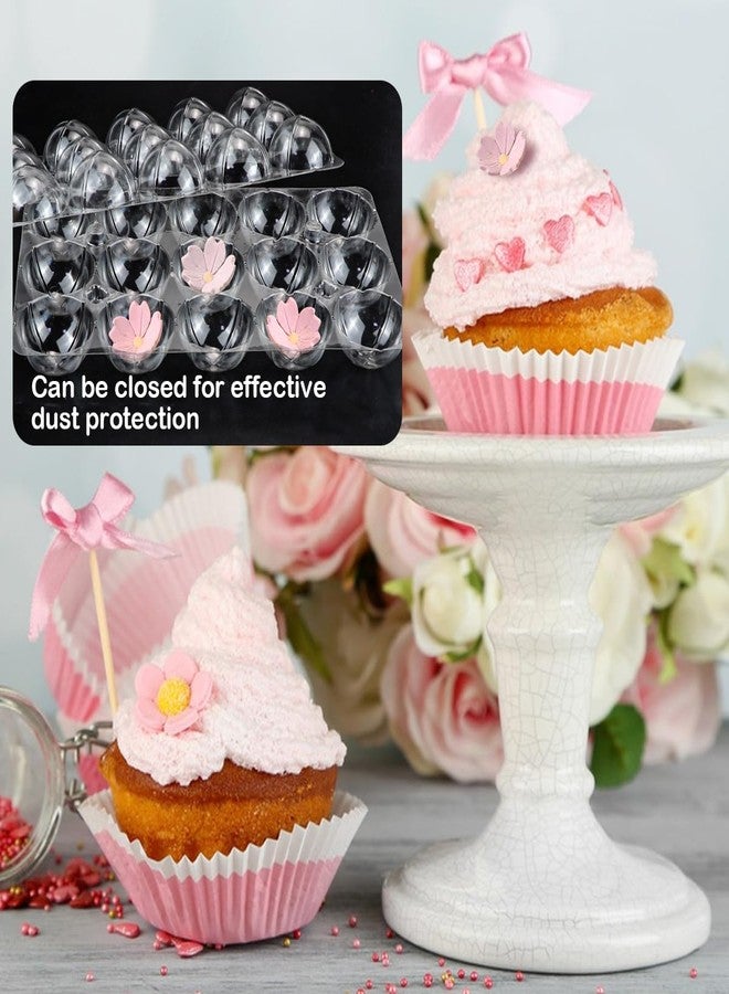 LCJAOF 4 Sets Sugar Flower Drying Molds - Plastic Fondant Shaping Trays for Cake Decoration and Sugarcraft, Gum Paste, Chocolate, and Dessert Baking Tools - Image 4