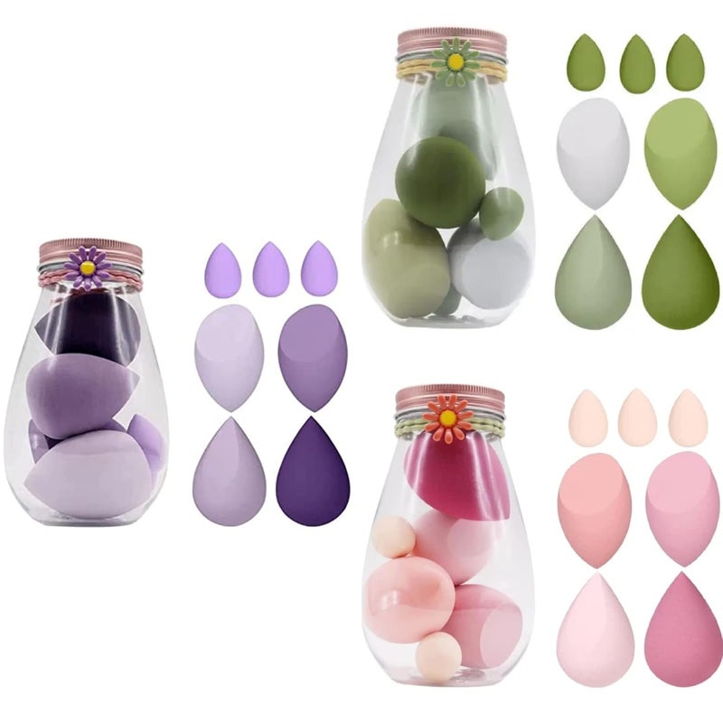 Feelhigh Pack of 7 Professional Makeup Sponges 4 Large 3 Small With Storage Box - Image 1