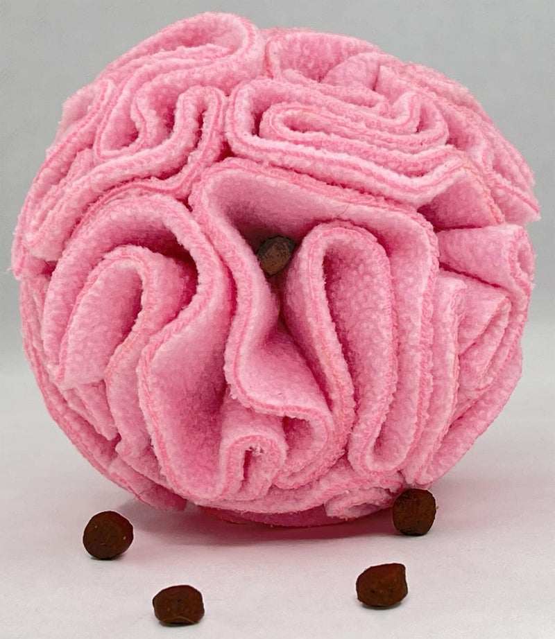 Glory To Dog Puppy and Small Breed Snuffle Interactive Foraging Dog Puzzle Ball Toy Pink - Image 3