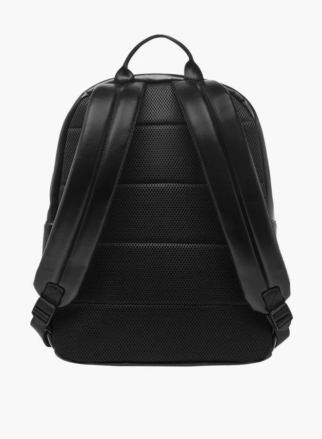 Lee Cooper BLACK Panelled Backpack with Adjustable Shoulder Straps  | Best Price UAE