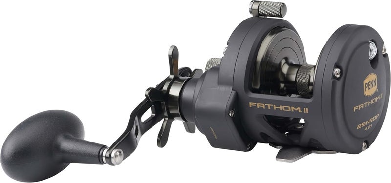 PENN Fathom II Star Drag Conventional Fishing Reel, Black Gold, 25N - Image 2