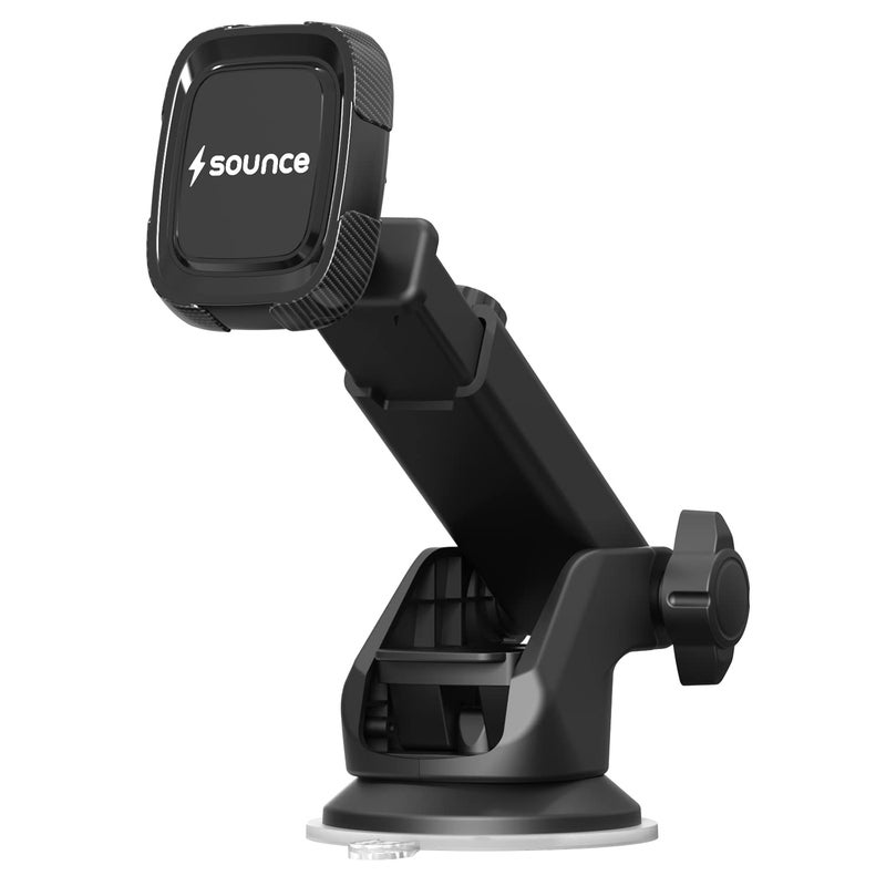 Sounce Car Phone Mount Magnetic, Car Dashboard, Windshield, and Air Vent Mount, Phone Holder, Universal Magnetic Phone Car Mount with Powerful Suction Cup Built-in Strong 6 Magnets for all Cell Phones - Image 1