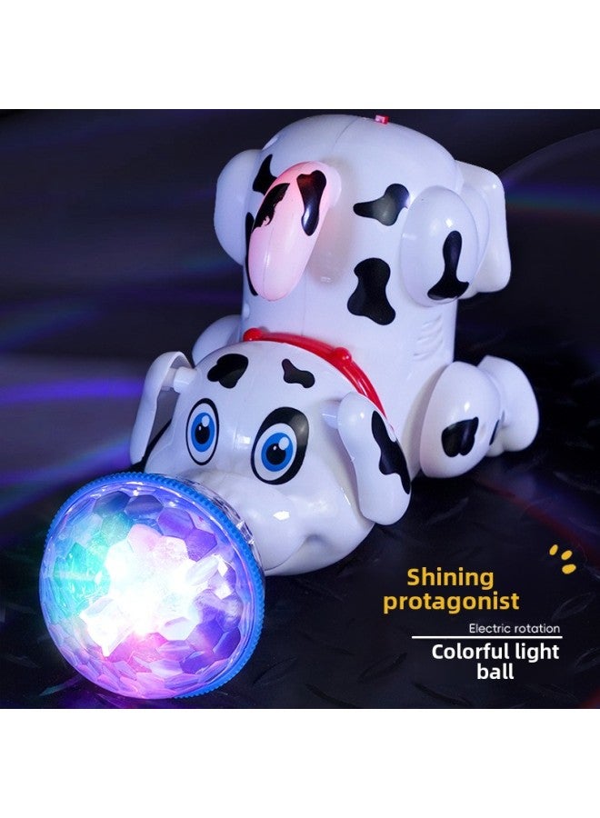 Electric Stunt Top Ball Rotating Dancing Puppy Children Parent-Child Interactive Head-up Training Toy Lighting Music-Specifications:Only Send Toys - Image 2