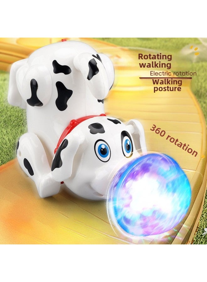 Electric Stunt Top Ball Rotating Dancing Puppy Children Parent-Child Interactive Head-up Training Toy Lighting Music-Specifications:Only Send Toys - Image 1
