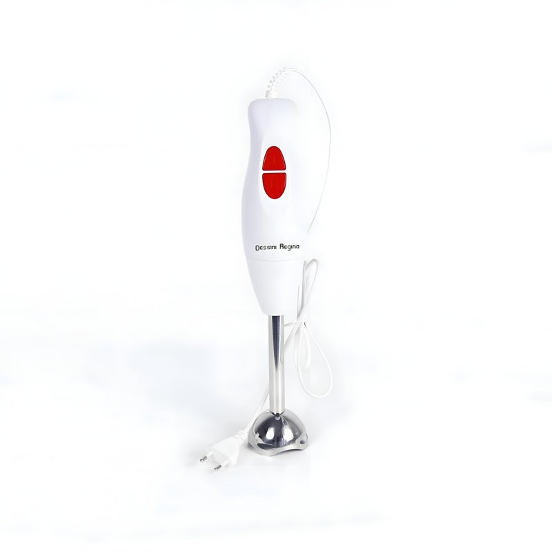 Hand Mixer - Powerful 300W Electric Handheld Blender with 5 Speed Settings, Stainless Steel Beaters for Baking, Whisking Eggs, Mixing Dough, and Cream, Lightweight Ergonomic Design in White Color - Image 1