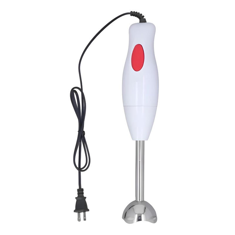 Hand Mixer - Powerful 300W Electric Handheld Blender with 5 Speed Settings, Stainless Steel Beaters for Baking, Whisking Eggs, Mixing Dough, and Cream, Lightweight Ergonomic Design in White Color - Image 4