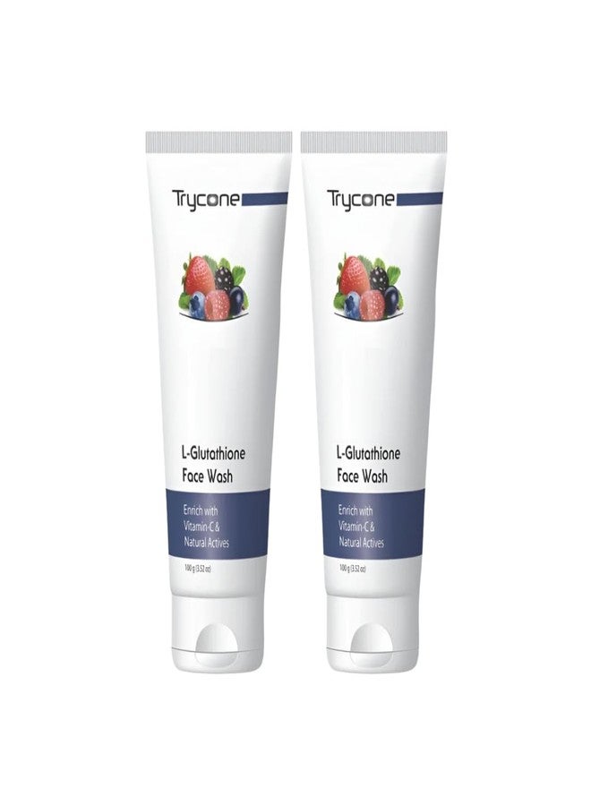 Trycone L- Glutathione and Vitamin C Face Wash for Glowing skin, Anti Acne and enriched with Kojic Acid and Natural Actives suitable for both Men & Women, 200 gm, Pack of 2 - Image 1