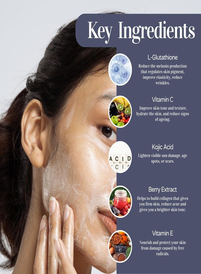 Trycone L- Glutathione and Vitamin C Face Wash for Glowing skin, Anti Acne and enriched with Kojic Acid and Natural Actives suitable for both Men & Women, 200 gm, Pack of 2 - Image 2