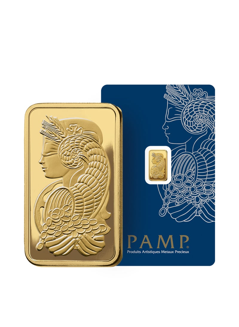 PAMP Suisse Pamp 1 Gram 24k Gold Bar - 1 Grams Gold Bar 24KT 999.9 Purity  - Image 1