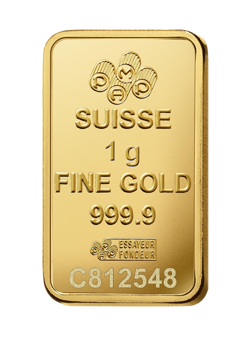 PAMP Suisse Pamp 1 Gram 24k Gold Bar - 1 Grams Gold Bar 24KT 999.9 Purity  - Image 3