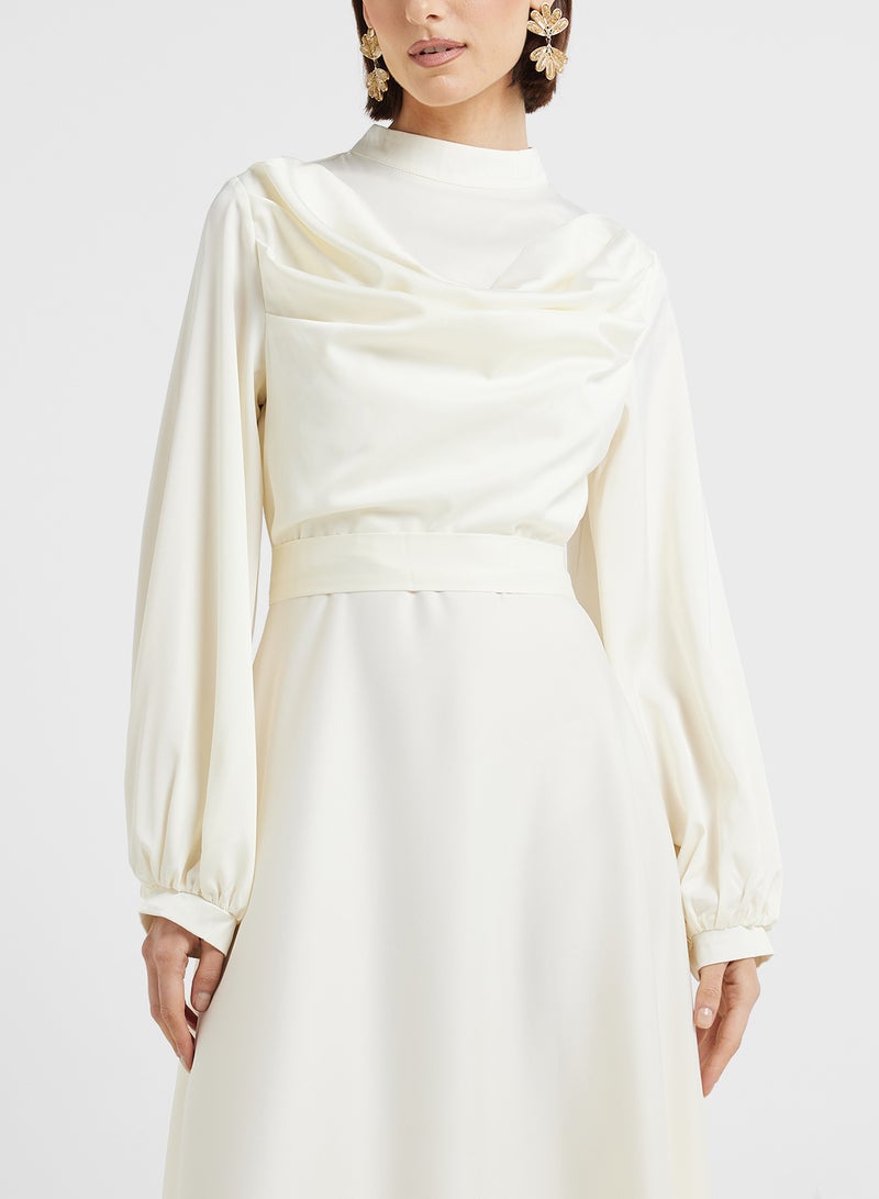 Khizana Satin Cowl Maxi Dress - Image 3