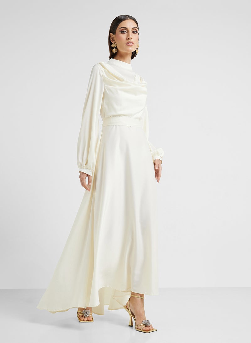 Khizana Satin Cowl Maxi Dress - Image 4