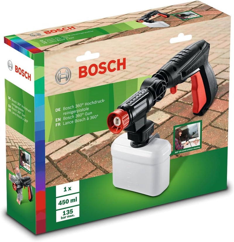 BOSCH 360 Degree High Pressure Washer Gun (135 Bar) - Easy Aquatak 100, 10 & 120, Universal Aquatak 125 & 130 e Gun with 450 ml Detergent Nozzle for AQT & AQUATAK High-Pressure Washers - Image 2