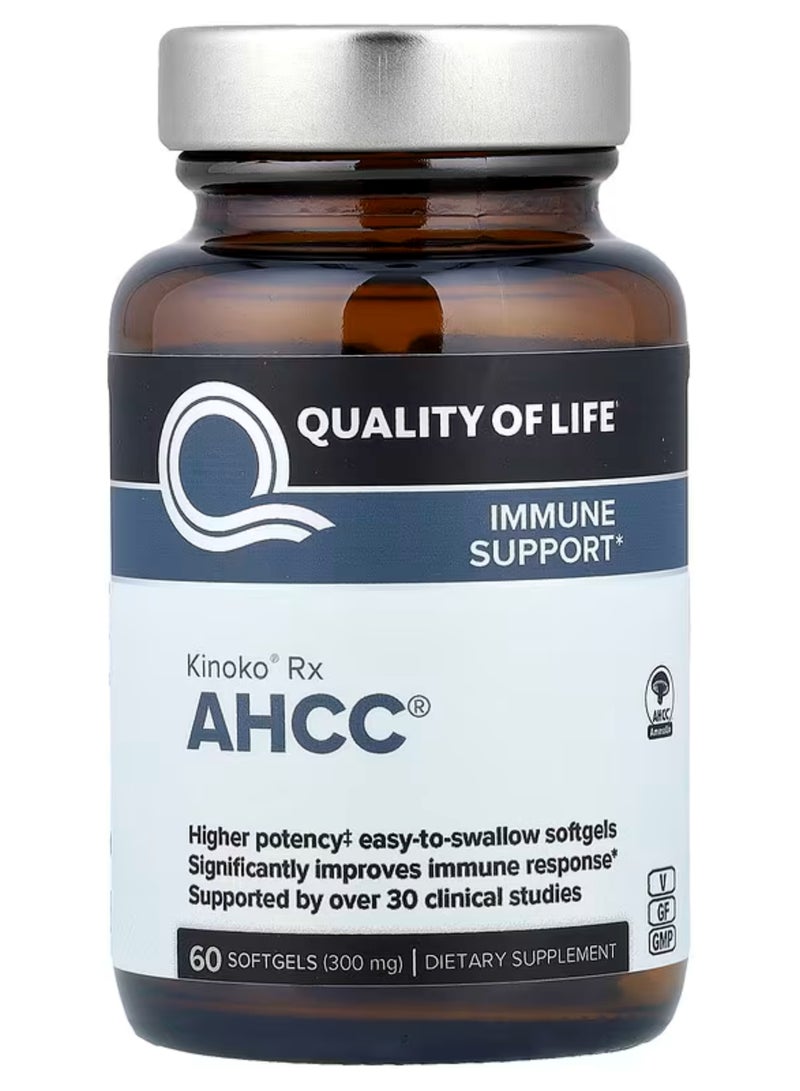 Quality of Life, Kinoko AHCC, 300 mg, 60 Softgels - Image 1