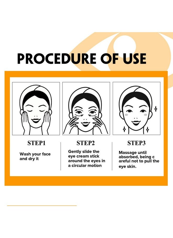 paminify - Turmeric Retinol Eye Stickeye Balm Stick Hydrating For Dark Circlewrinklesvisible Results In 34 Weeksanti Aging Under Eyeretinol Eye Cream For Puffiness And Bags Reduces Fine Lines - Image 1