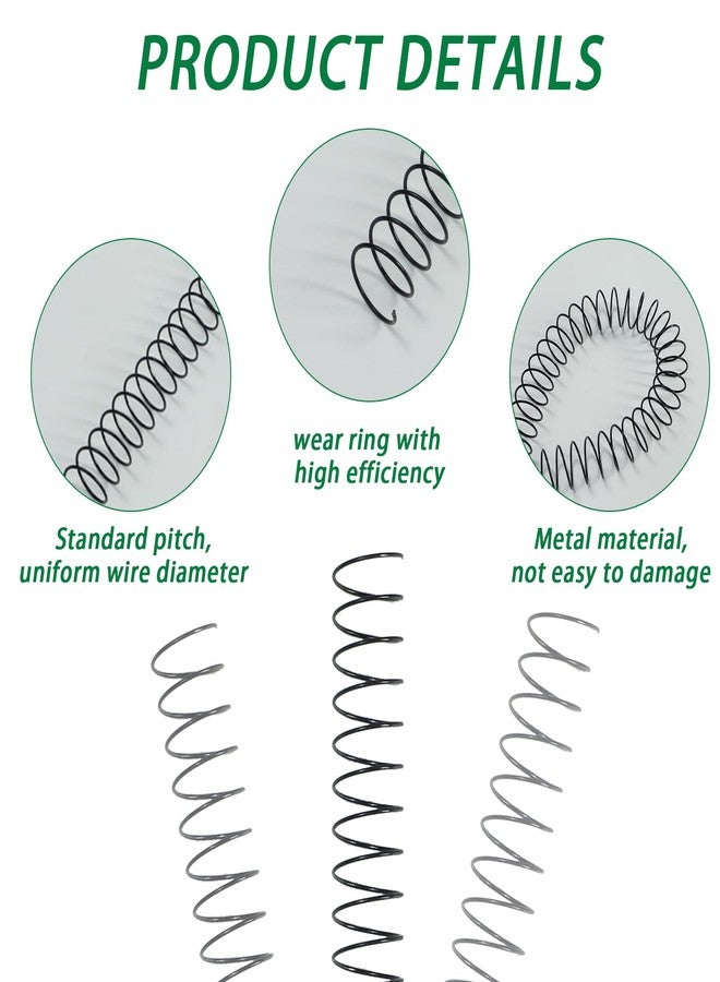 Rayson 14.3mm Spiral Wire Coil for Binding, 4:1 Pitch, 48-Loops, 9/16" Metal Coil Comb Binding 115 Sheets Capacity, Black Color & Pack of 100 - Image 2