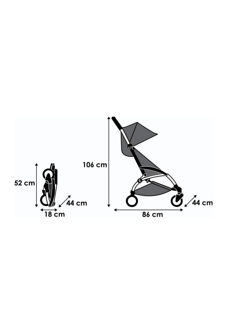 Ntech Travel Lite Shock Proof Stroller 4 Wheels Air Travel Cabin Cover Carry Bag Newborn Baby/Kids Stroller-Black  - Image 4