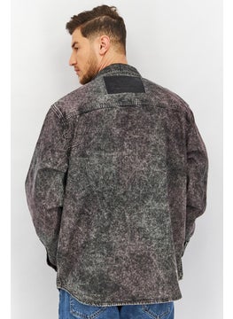 DIESEL Men Washed Denim Jacket, Black  - Image 3